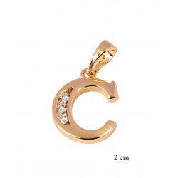 Xuping pendant Gold plated 18k " C " - MF12404