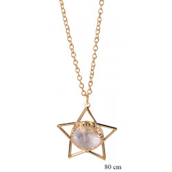 Necklace "Asterisk + Crystal" - MF12856G