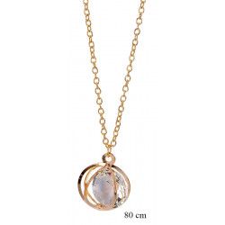 Necklace "Globic + Crystal" - MF12853G