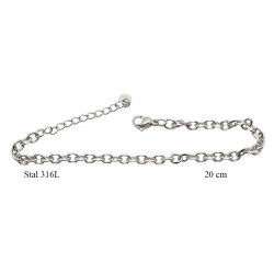 Xuping bracelet Stainless Steel 316L rhodium - MF17997