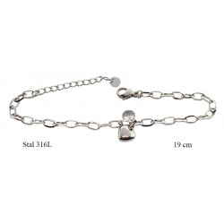 Xuping bracelet Stainless Steel 316L rhodium - MF17996 / MF18117