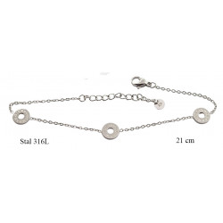 Bransoletka Xuping Stal 316L rodowana - MF17994