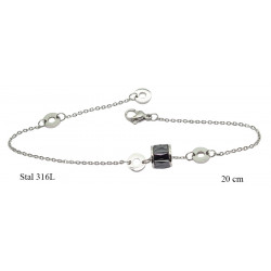 Xuping bracelet Stainless Steel 316L rhodium - MF18086