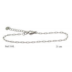 Xuping bracelet Stainless Steel 316L rhodium - MF17776