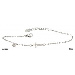 Xuping bracelet Stainless Steel 316L rhodium - MF18088