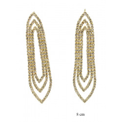 Rhinestone earrings - MF17222-G