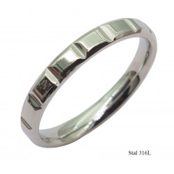 Xuping ring Stainless steel 316L rhodium - MF18109