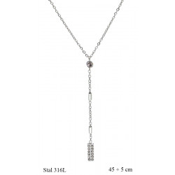 Xuping necklace Stainless Steel 316L rhodium - MF17821