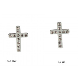 Xuping earrings Stainless Steel 316L rhodium - MF18125