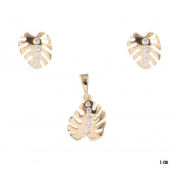 Pendant + Xuping earrings Gold Plated 18k - MF16829