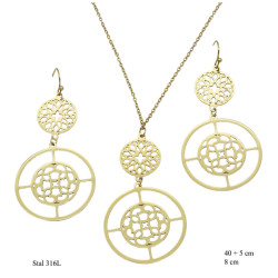 Naszyjnik + Kolczyki Merebilo Stal 316L - MF3261658G