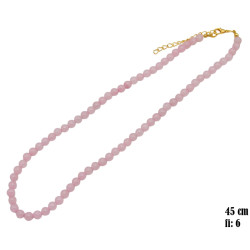Naszyjnik - Kwarc różowy kamień - MF39350