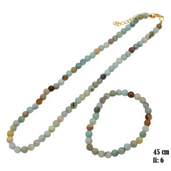 Naszyjnik + bransoletka - Amazonit - kamień - MF3934443