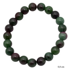 Bransoletka [ Naturalny Zoisyt z Rubinem ] - MF39351D