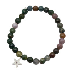 Bransoletka Agat Indyjski [gwiazdka] - MF39341-XP2