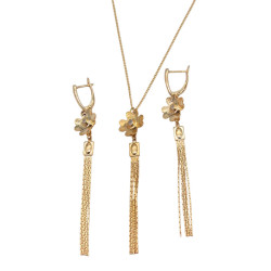 Naszyjnik + kolczyki Xuping pozłacane 18k - MF389896