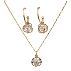 Naszyjnik + kolczyki Xuping pozłacane 18k - MF769196