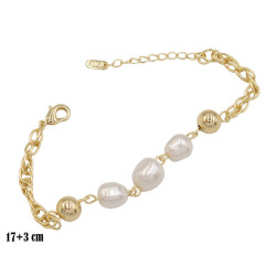 Bransoletka CM miedź pozłacana 14k - MF39601