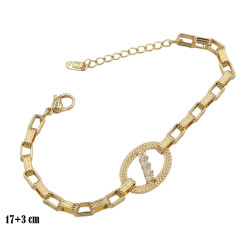 Bransoletka CM miedź pozłacana 14k - MF39465