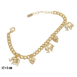 Bransoletka CM miedź pozłacana 14k - MF39524