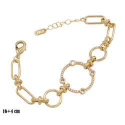 Bransoletka CM miedź pozłacana 14k - MF39448