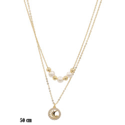 Naszyjnik CM miedź pozłacany 14k - MF39301