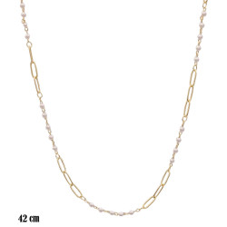 Naszyjnik CM miedź pozłacany 14k - MF38938