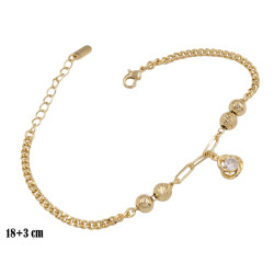 Bransoletka CM miedź pozłacana 14k - MF39244