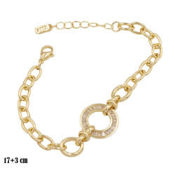 Bransoletka CM miedź pozłacana 14k - MF38915