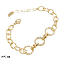 Bransoletka CM miedź pozłacana 14k - MF38916