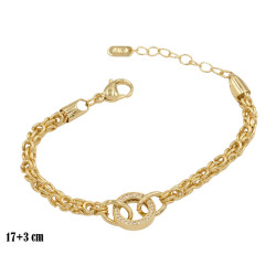 Bransoletka CM miedź pozłacana 14k - MF38913