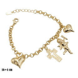 Bransoletka CM miedź pozłacana 14k - MF39263