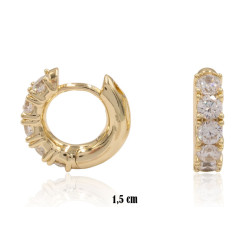 Kolczyki CM miedź pozłacane 14k - MF39383