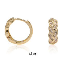 Kolczyki CM miedź pozłacane 14k - MF39386