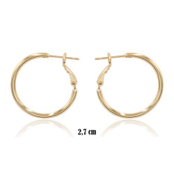 Kolczyki CM miedź pozłacane 14k - MF39577