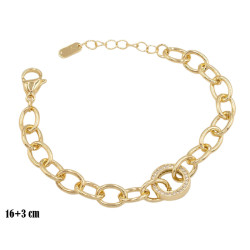 Bransoletka CM miedź pozłacana 14k - MF38914