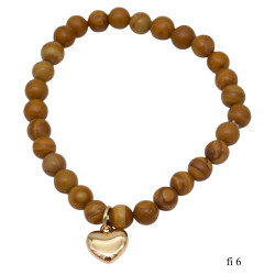 Bransoletka z Sercem [ Jaspis ] - MF27964CP