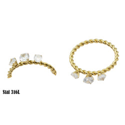 Pierścionek Xuping Stal 316L - MF38940