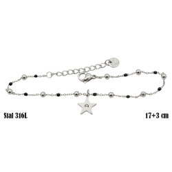 Bransoletka Xuping Stal 316L [gwiazdka] - MF38803-CP