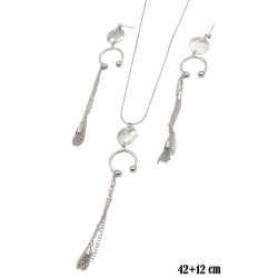 Naszyjnik + kolczyki Xuping rodowany - MFFM1391321
