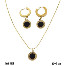 Naszyjnik + kolczyki Merebilo Stal 316L - MF37556-KB3