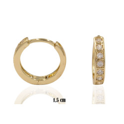 Kolczyki CM miedź pozłacana 14k - MF39368