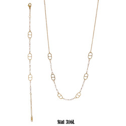 Naszyjnik + bransoletka Merebilo Stal 316L - MF3755052