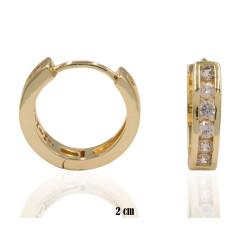 Kolczyki CM miedź pozłacana 14k - MF39378