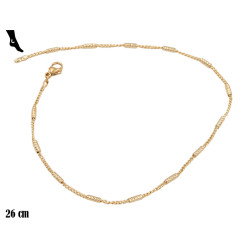 Bransoletka Xuping na kostkę pozłacana 18k - MF38642