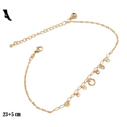 Bransoletka Xuping na kostkę pozłacana 18k - MF38647