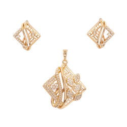 Kolczyki + przywieszka Xuping pozłacana 18k - MF38926