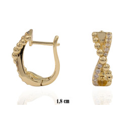 Kolczyki CM miedź pozłacana 14k - MF39399