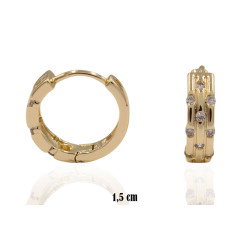 Kolczyki CM miedź pozłacana 14k - MF39407