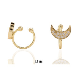 Kolczyki CM [nausznice] miedź pozłacana 14k - MF41228